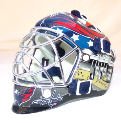 Casco de mini máscara de portero Riddell de Washington Capitals Foto 1 de 4