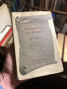 1949 METAPHYSIC OF ETHICS by IMMANUEL KANT : Hardback in Jacket - Photo 1/7