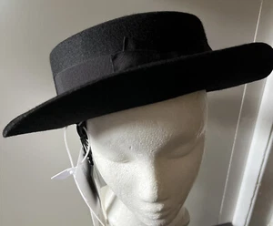 federicamoretti Hat Size M Black In Box - Picture 1 of 4