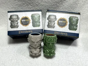 2 Sets ~ Lord of the Rings ~ Geeki Tikis ~ Gollum & Frodo ~ Mini Ceramic Mugs - Picture 1 of 6
