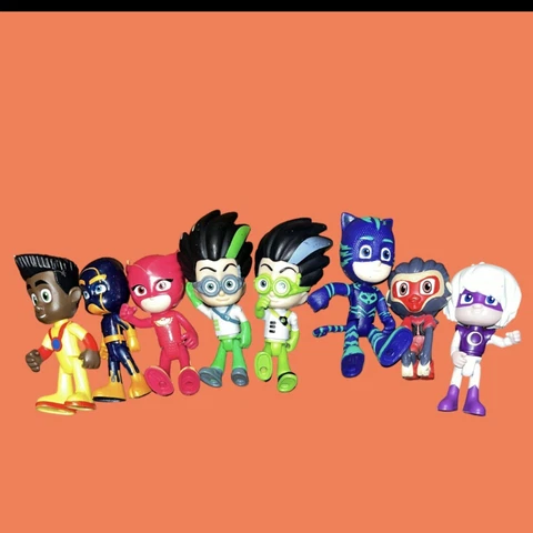 PJ Masks Action Figures Lot of 8 Catboy Owlette Romeo Luna Munki Ninja Newton Cover