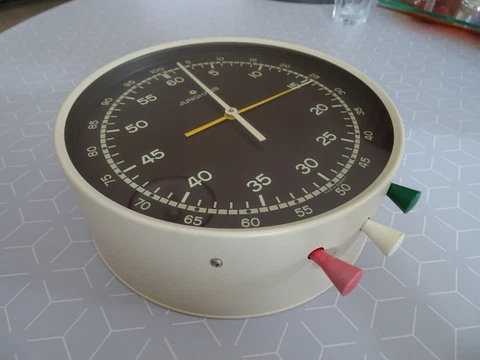 VINTAGE JUNGHANS WALL CHRONOMETER TIMER LABORATORY MADE IN GERMANY 1950s Cover