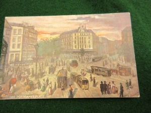 Berlin Potsdamer Platz oilette postcard signed street scene #2792ME - Picture 1 of 2
