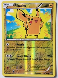 REVERSE HOLO Pikachu 42/146 PL - XY Base Set Pokemon Card - MAHOU Art - Imagen 1 de 4