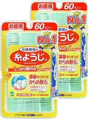×2 Hilo dental Kobayashi y Pick 60 piezas de Japón Foto 1 de 4