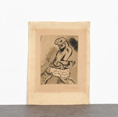 Marc Chagall Der Mann mit dem Korb Original Radierung - Bild 1 von 4