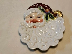 NIB Fitz & Floyd Christmas Santa Canape Plate 2063/330 NIB - Picture 1 of 6