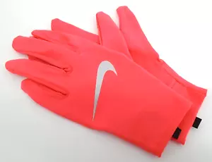 Nike Miler Gloves Running Adult Medium/Large Dri-Fit Bright Crimson/Silver - Picture 1 of 7