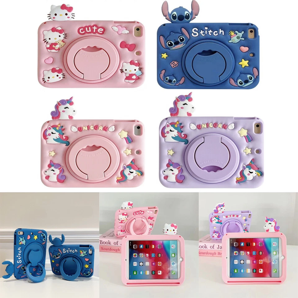 Kitty Stitch 360 Stand Cover Case For iPad 7/8/9th 10.2 Pro11 With PenSlot Strap - Image 1 of 4