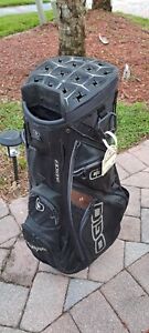 golf cart bag OGIO Silencer black 14 15 div shoulder strap cooler pocket all zip