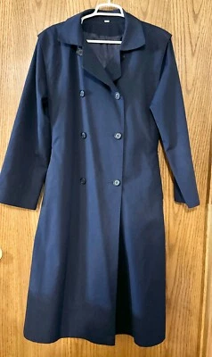 Abrigo Fleet Street Mujer Azul Marino Cinturón Talla 16 Forrado con Bolsillos Foto 1 de 4