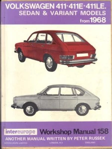 VW 411,411 E,411 LE,1700 SALOON,VARIANT,TYPE 4,WORKSHOP MANUAL 1968-1972 - Picture 1 of 1