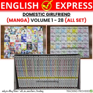 Domestic Girlfriend Manga Versión en Inglés Volumen 1-28 Juego Completo por Kei Sasuga - Imagen 1 de 4