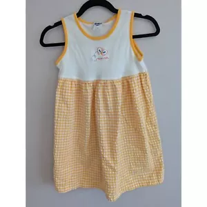 Vintage 90's Oshkosh B'gosh Made in USA Orange Gingham Dress size 6X - Picture 1 of 3