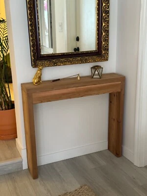 Tall Console Table Handmade Premium Red Cedar Wood Customized Furniture - Image 1 of 4