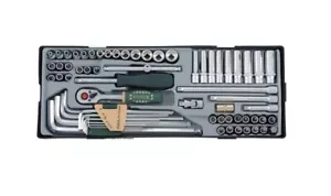 Force T2641 / T2641-15 65pc 1/4" Dr. Metric Socket Key Wrench Accessories Set - Picture 1 of 14