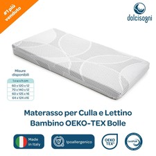 Materasso per Culla e Lettino Bambino OEKO-TEX Bolle - Artigianato Italiano