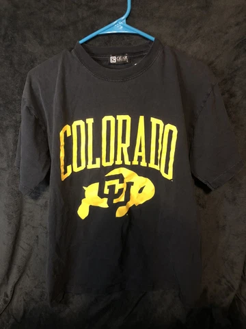 University Of Colorado Shirt Mens Large Black Short Sleeve Cover