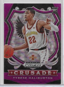 2020 Prizm Draft Tyrese Haliburton Purple Wave Crusade Rookie RC #90 Cyclones SP - Picture 1 of 2