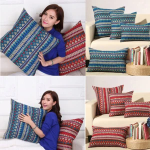 Boho Ethnic Printed Cushion Cover Pillowcase Waist Throw Sofa Pillow Cover Decor - Picture 1 of 10