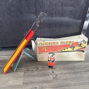 RARE Vintage 1930s–40s Tin Wind-Up “Climbing Panda” Toy Made Great Britain BOXED - Picture 1 of 24
