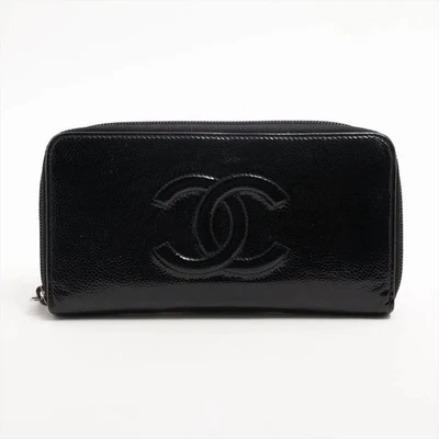 Chanel Coco Mark Patent Leather Zip Wallet - Image 1 of 4