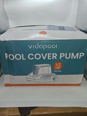 Vidapool Pool Cover Pump Automatic On Off1/2 HP Submersible Water Pump 25ft cord - Image 1 of 4