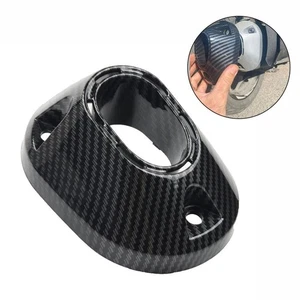 For Honda For PCX 160 Exhaust Trim Cover ABS Carbon Fiber Motorcycle Accessory - Picture 1 of 7