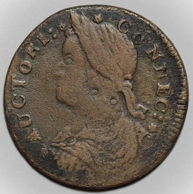 1787 Connecticut Colonial Copper, Miller 33.10-Z.8, Draped Bust Left - Image 1 of 4