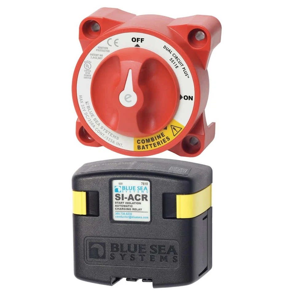 Blue Sea 7650 Add-A-Battery  2 banks 120A SI ACR charging relay  Boat Marine - Image 1 of 4