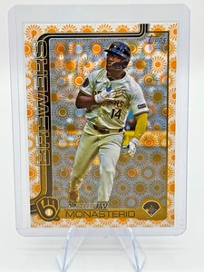 2025 Topps Series 2 Holiday Sun Andruw Monasterio #581 Brewers - Picture 1 of 2
