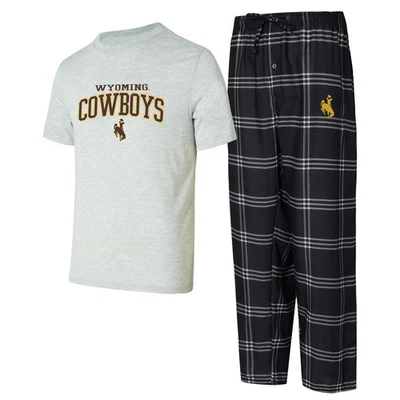 Men's Concepts Sport Wyoming Cowboys Top & Pants Sleep Set - Image 1 of 3