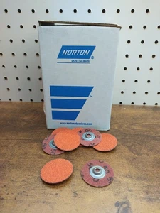 Norton 1-1/2” Type 2 80 grit 100ct turbine blending discs 1.5 inch - Picture 1 of 3