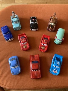 DISNEY PIXAR CARS BUNDLE TOY CARS DISNEY CARS SET OF 10 VGC COLLECTABLE - Picture 1 of 5