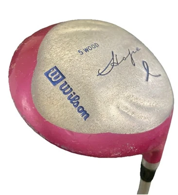 Wilson Hope Pink Titanium 5 Wood 19* Ladies Flex Graphite 41" RH New Velvet Grip - Image 1 of 4