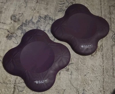 Gaiam Yoga Knee Pads, 1" Thickness, Pair, Purple  - Image 1 of 4