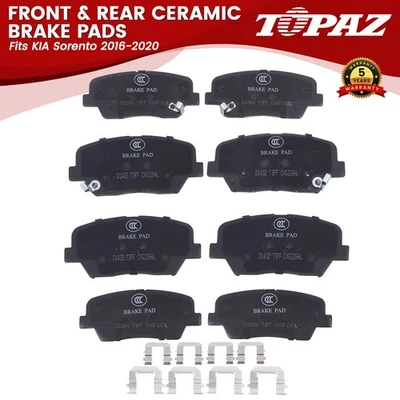 Juego de 8 pastillas de freno delanteras y traseras de cerámica para Kia Sorento 2016-2020 Foto 1 de 4