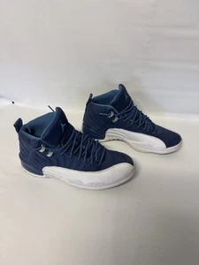 Air JORDAN 12 Retro Men’s Indigo SZ 10.5 Stone Blue/Legend Blue OG 130690-404 - Picture 1 of 9