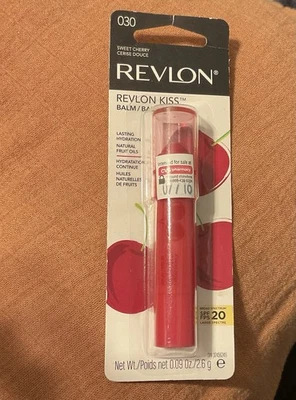 Revlon Kiss Lip Balm Stick, Sweet Cherry#030 SPF 20  0.09 oz NEW - Image 1 of 2