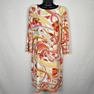 London Times Etuikleid Gr. 14 Blumen psychedelisch 70’s Gartenparty bunt - Bild 1 von 7