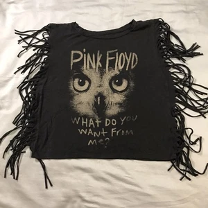 Chemise Pink Floyd femme grande taille noire froncée côté ce que vous voulez graphique - Photo 1/7
