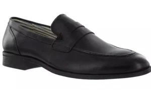 Supply Lab Men's Black Dress Loafer Shoes 12 M Slip On Penny Leather NEW - Picture 1 of 4