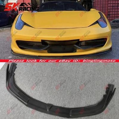 Alerón labial parachoques delantero forjado/fibra carbono Spider Fit Ferrari 458 10-15 Italia Spider Foto 1 de 4