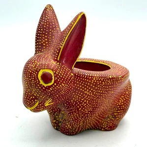 Té Oaxaqueño Mexicano Piedra Pintado a Mano Firmado Conejo Ligero Pesado - Imagen 1 de 10