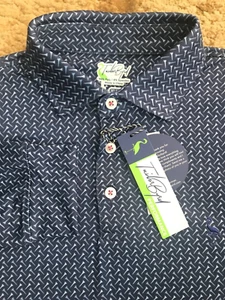 Tailorbyrd L/S Button Pullover Boys Size XL (18-20) Golf Tee Print Navy Blue NWT - Picture 1 of 5