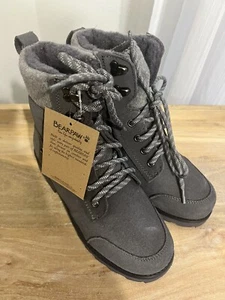 Botas para mujer Bearpaw Alicia con cordones de cuero de 9 pulgadas - 2510w carbón - 6 - Imagen 1 de 9
