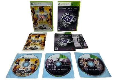 Saints Row 2 + The Third + IV Game Combo Xbox 360 w/ Manuals & Inserts - Image 1 of 4