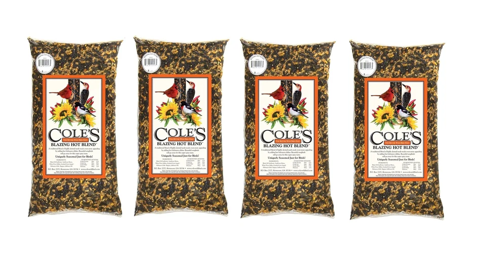 COLES LD BIRD PRODUCTS CO Cole's BH05 Blazing Hot Blend Backyard Bird Seed, 5-Pound (4 Pack)