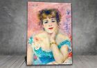 Auguste Renoir Porträt Schauspielerin Jeanne Samary LEINWANDMALEREI KUNST 171