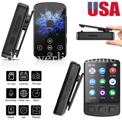 MP4 MP3 Player HiFi Lossless Sound Bluetooth Clip Music FM Radio Video Sports US - Image 1 of 4